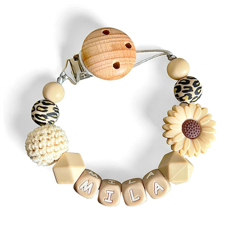 Speenkoord Sunflower met naam