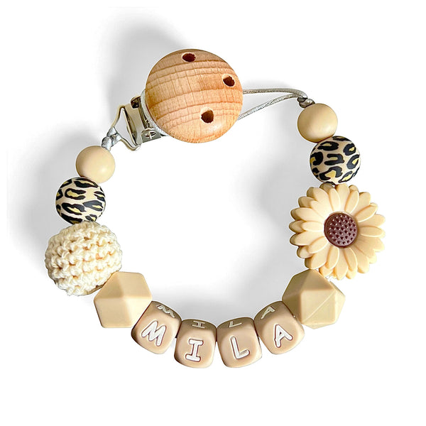 Speenkoord Sunflower met naam