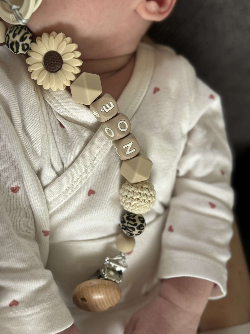 Speenkoord Sunflower met naam