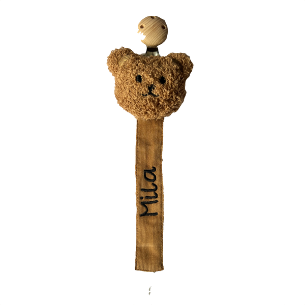 Teddybeer speenkoord met naam